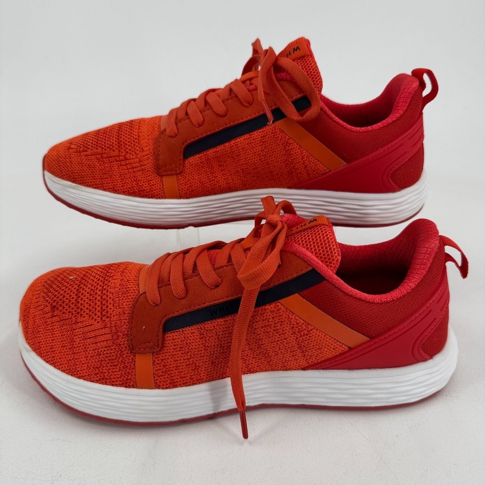 WHITIN Wide Toe Box Zero Drop MENS Orange Red Lace Up Road Running Shoes SIZE 9 - Picture 10 of 15